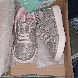 Surprize by Stride Rite Glittery Silver and Pink Kids' Sneakers